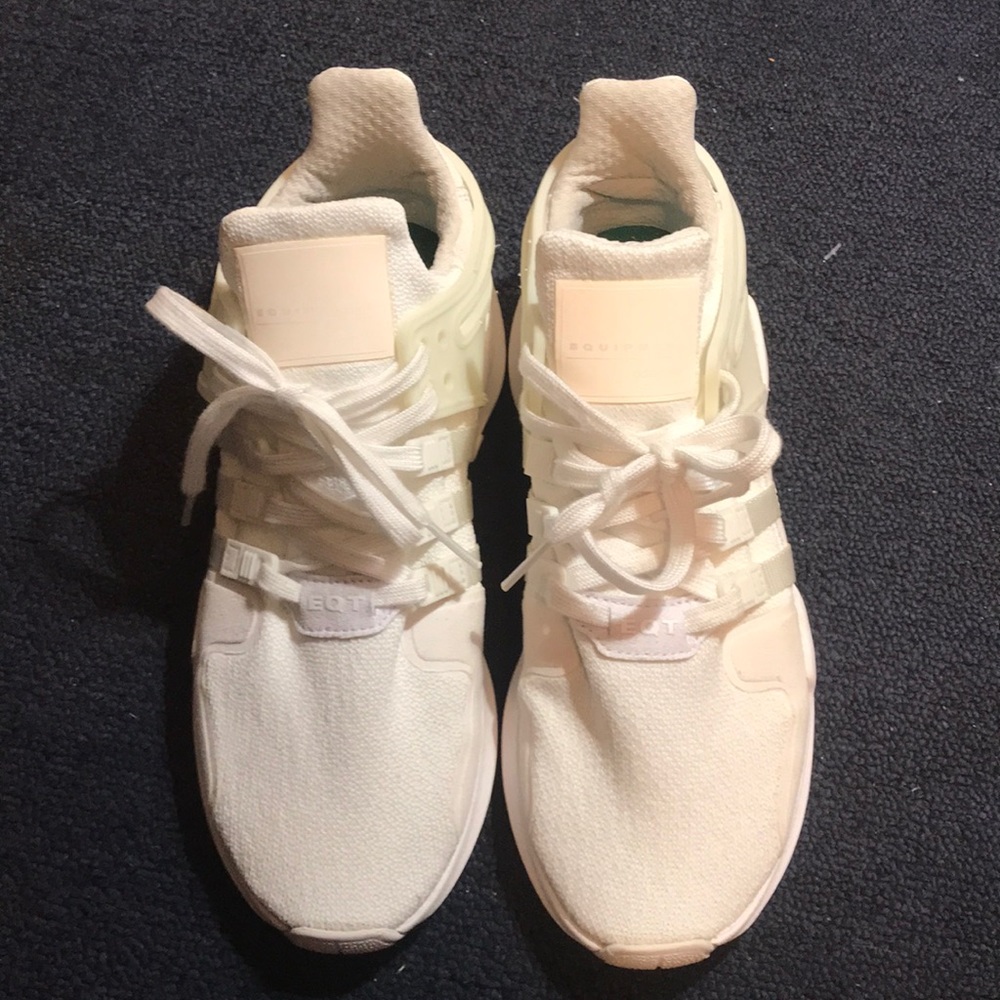 White adidas EQT sneakers size 6 1/2 6.5 size 7